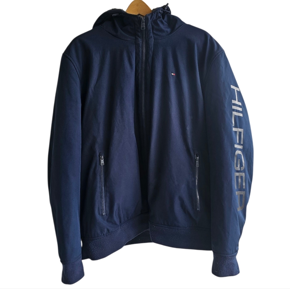 Tommy Hilfiger Insulated Bomber Jacket - Men's Size XXL - Blue Sherpa Lined